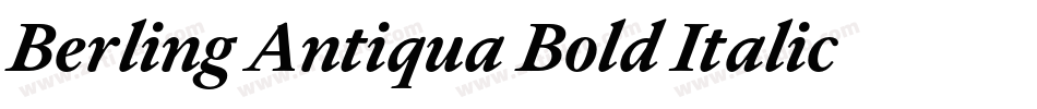 Berling Antiqua Bold Italic字体转换